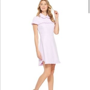 Gal Meets Glam Lilac Emma Ruffle Crepe Dress